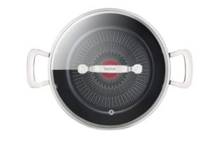 Тиган с дръжки и капак Tefal G2557172, Unlimited Shallowpan 26
