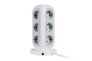 Разклонител Verbatim EUPT-01 EU Power Tower 11 AC with 2 x USB-C / 2 x USB-A