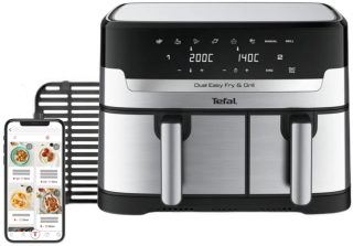 Еър фрайър Tefal EY905D10 DUAL EASY FRY & GRILL SS EU