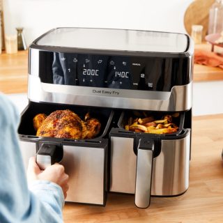 Еър фрайър Tefal EY905D10 DUAL EASY FRY & GRILL SS EU