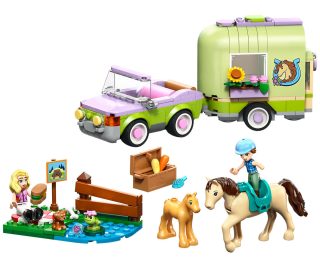 LEGO® Friends 42695 - Ремарке за кон и бебе жребче