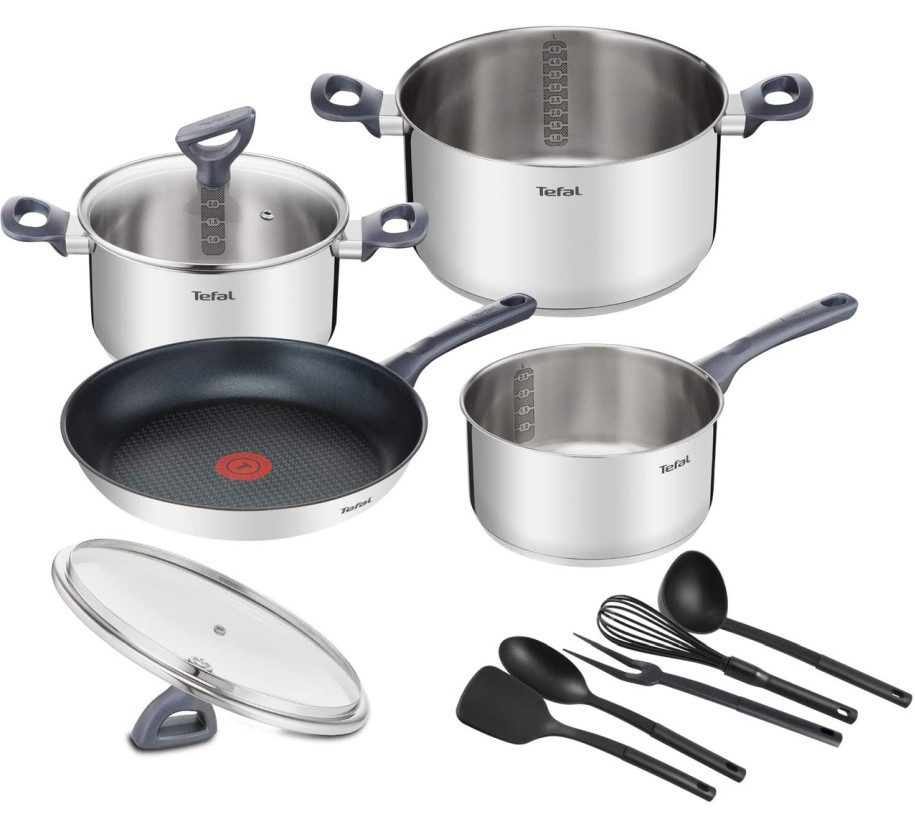 Комплект тигани и тенджери Tefal G713SB45, DAILY COOK Set 11 pcs