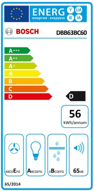 Аспиратор Bosch DBB63BC60, SER2, Integrated box hood 60cm D