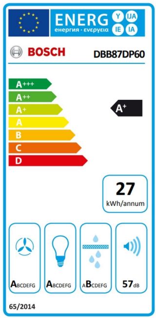 Аспиратор Bosch DBB87DP60, SER6, Integrated box hood 80cm A+