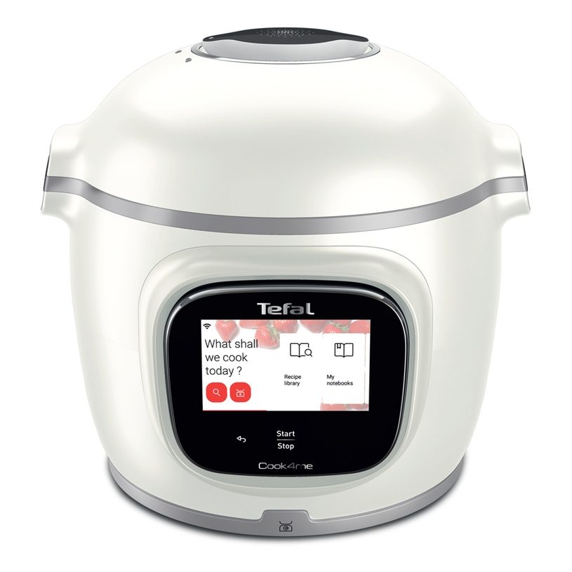Tefal CY9442F2 Cookwareme Connect Touch PRO, бял (за Румъния/България), с вградена везна, Wi-Fi връзка, 250 вградени рецепти, 1600W, 15 режима на готвене