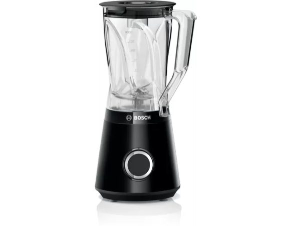 Bosch MMB6141B Series 4, блендер VitaPower, 1200 W, кана от Tritan 1.5 л, два режима на скорост и функция на импулс, неръждаеми остриета ProEdge, произведени в Золинген, черен