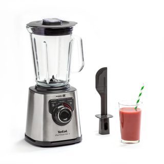 Tefal BL811D38, Mastermix Premium Blender, 1200 W, термосъд от удароустойчиво стъкло, обща вместимост: 2L, бутон за контрол на скоростта, 3 програми, неръждаема стомана