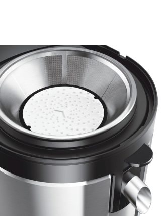 Сокоизстисквачка Bosch MES4010, 1200 W, 3 скорости, контейнер за пулп 3 л, съд за сок 1,5 л и сепаратор за пяна, XXL отвор (84 мм)