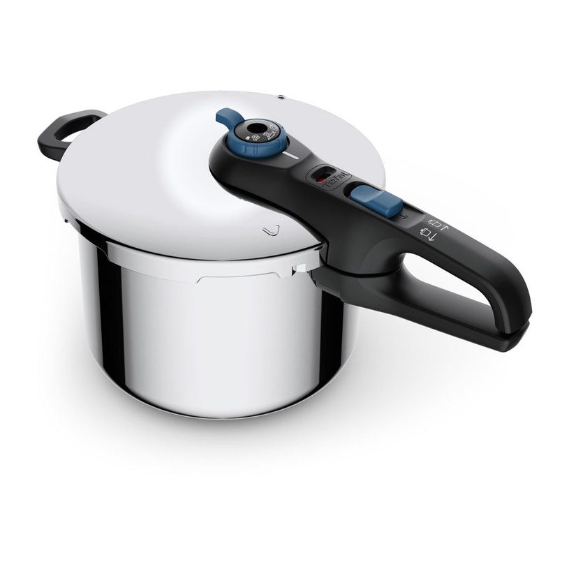 Tefal P2584401, готварска тенджера под налягане Secure 8L Aqua Blue