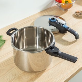 Tefal P2584401, готварска тенджера под налягане Secure 8L Aqua Blue