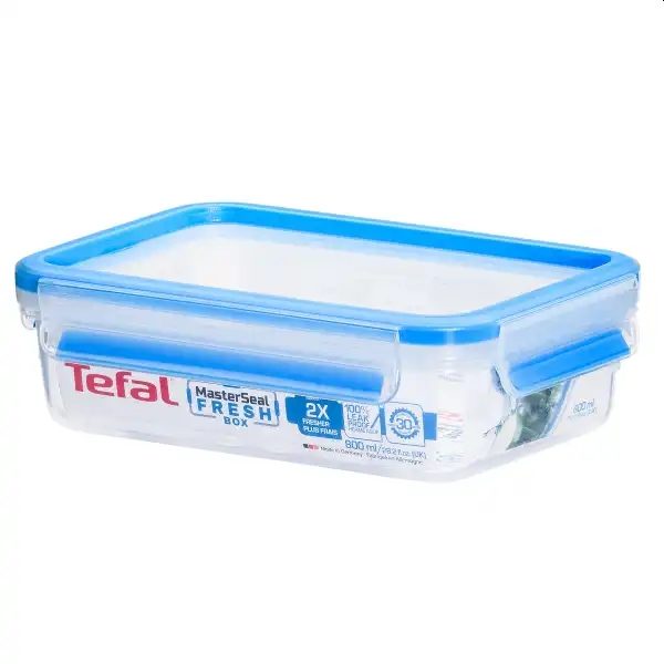 Tefal K3021812 CLIP&CLOSE правоъгълна кутия за съхранение 0.80L, син