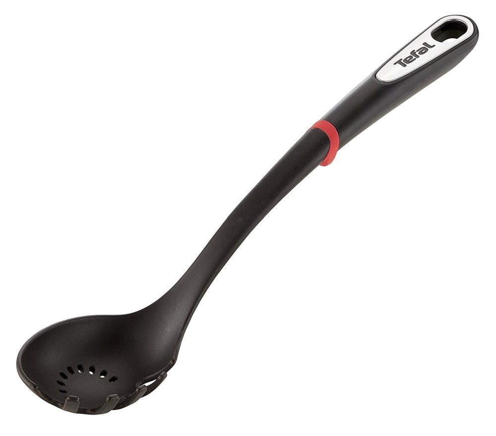 Tefal K2060214, Ingenio, Лъжица за паста, Кухненски прибори, Нейлон/фибростъкло, 39.6x10.6x6.4cm, Устойчива на 220°C, Подходяща за съдомиялна, черна
