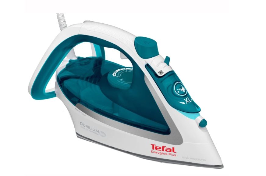 Ютия Tefal FV5718E0 Easygliss Plus, светлозелена, 2500W, 45g/min непрекъсната пара, 195g/min парен удар, технология Antidrip smart, резервоар за вода 270ml, плоча Durilium AirGlide
