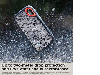 SanDisk 1TB Extreme PRO Portable SSD, до 2000MB/s, USB-C, USB 3.2 Gen 2x2, IP55 устойчивост