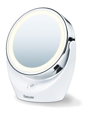 Beurer BS 49 осветено козметично огледало; 12 LED; 5x увеличение; 2 огледала; 11 см