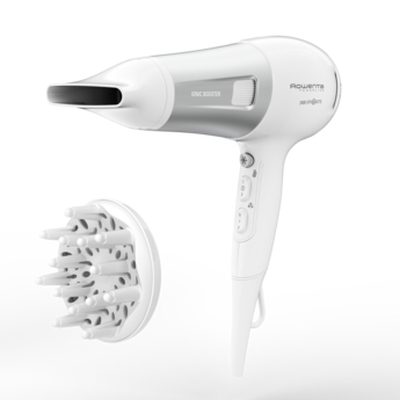 Сешоар Rowenta CV5930F0 Powerline, 2100W, 2400 Effiwatts, DC мотор, 6 режима, термо контрол, йонизация, концентратор 12mm, дифузер, подвижна решетка, студен въздух