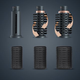 Rowenta UB9920E0 Air Rotate, въртяща се четка с BLDC мотор, 3 приставки + козметична чанта