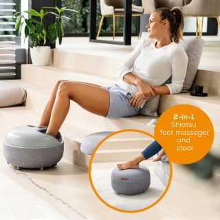 Beurer FM 120 Шиацу масажор за крака с модерна табуретка