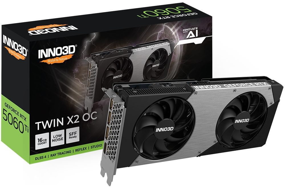 Видео карта Inno3D GeForce RTX 5060 Ti 16GB GDDR7 Twin X2 OC