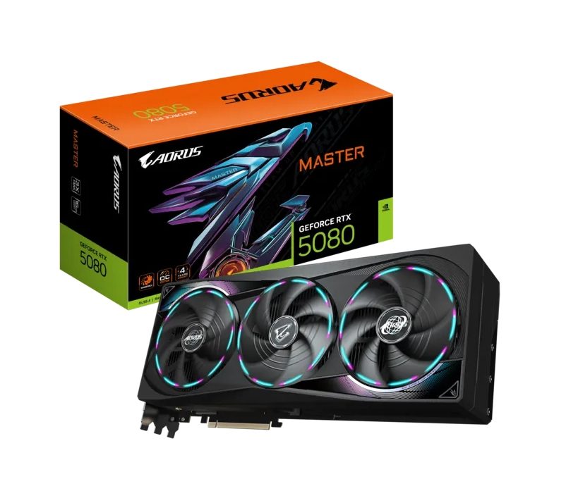 Видео карта Gigabyte Aorus GeForce RTX 5080 16GB GDDR7 Master