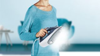 Ютия Tefal FV2837 Express Steam, синя, 2400W, 35g/min, 165g/min, AD, резервоар 270 ml, керамична подметка