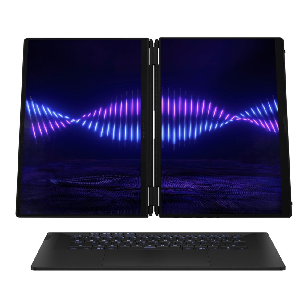 Asus ROG Zephyrus Duo 16, GX651AX-SR086X, Intel Ultra 9 16.0 OLED WQXGA+ 2880x1800 16:10 Bend+500nits (HDR 1100nits) Glare DCI-P3:100%, 120Hz, LPDDR5X 64GB (вградена), 2TB G4, RTX5090 24GB G5, Wi-Fi 7, Backlit Kbd 1-Zone RGB, Windows 11 Pro, Stell