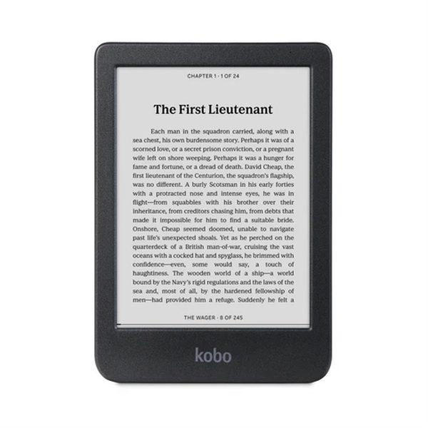 Kobo Clara BW четец за е-книги, E Ink Carta 1300 сензорен екран 6 инча, 1448 x 1072 пиксела, 16 GB, 1000 MHz/512 MB, 1 x USB C, 0.172 кг, безжична връзка, ComfortLight, 12 шрифта 50 стила 15 формата файлове поддържани естествено, черен