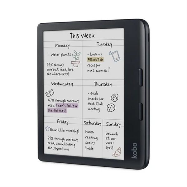 Kobo четци за електронни книги, Kobo Libra Colour e-Book Reader, E Ink Kaleido touchscreen 7 инча, 1680 x 1260, 32 GB, 2 GHz, тегло 0.215 кг, безжичен, Comfort Light PRO, IPX8 - до 60 минути в 2 метра вода, 15 файлови формата, поддържани нативно, Черен