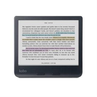 Kobo четци за електронни книги, Kobo Libra Colour e-Book Reader, E Ink Kaleido touchscreen 7 инча, 1680 x 1260, 32 GB, 2 GHz, тегло 0.215 кг, безжичен, Comfort Light PRO, IPX8 - до 60 минути в 2 метра вода, 15 файлови формата, поддържани нативно, Черен