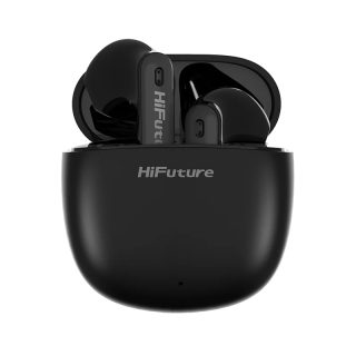 HiFuture ColorBuds2 Black, Fashion TWS Earbuds, *5+15 hours Play time, Bluetooth 5.3, 10MM Driver, Soft Bass, Comfort Fi