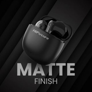 HiFuture ColorBuds2 Black, Fashion TWS Earbuds, *5+15 hours Play time, Bluetooth 5.3, 10MM Driver, Soft Bass, Comfort Fi