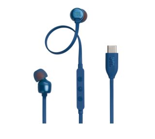 JBL T310C BLU слушалки за поставяне в ушите с USB-C