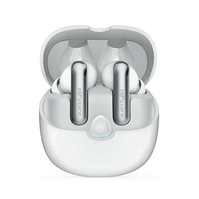 HiFuture SonicAir бял, 4MICS ENC, 35 часа възпроизвеждане, Wireless 5.3, 10MM драйвер, мек бас, комфортно прилягане