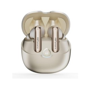 HiFuture SonicAir Champagne Gold, 4MICS ENC, 35 Hours Playtime, Wireless 5.3, 10MM Driver, Soft Bass, Comfort Fit