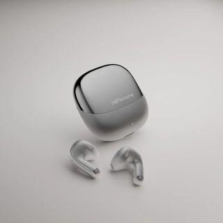 HiFuture ChromeBuds Titanium, метален заряден бокс, 4 микрофона ENC, Wireless 5.4, до 6 часа живот на батерията с едно зареждане, IPX5, Ultra Bass, до 30 часа живот на батерията комбинирано