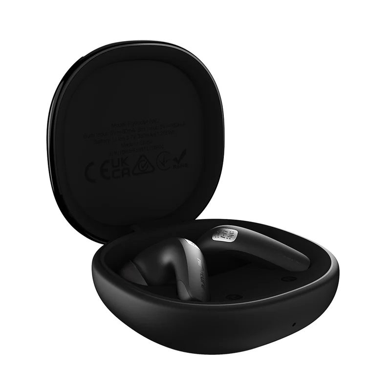 HiFuture FlyBuds 4 ANC Black, Активно шумопотискане, 4 микрофона ENC, Безжична свързаност 5.4, До 10 часа живот на батерията с едно зареждане, IPX5, Ултра бас, До 48 часа комбиниран живот на батерията