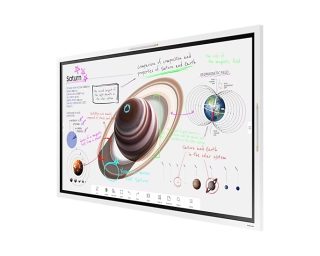 Samsung интерактивен дисплей Flip PRO WM55B 55" 3840 x 2160, VA, 8ms, 350 cd/m2, 4000:1 контраст, 4K цифрова дъска с тъч, Mirroring, дистанционно управление, Wi-Fi, поддръжка на отдалечен PC и Bluetooth, 2xHDMI 2.0, DP 1.2, RJ45, RS232, Tizen 6.5, бял