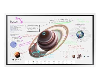 Samsung интерактивен дисплей Flip PRO WM55B 55" 3840 x 2160, VA, 8ms, 350 cd/m2, 4000:1 контраст, 4K цифрова дъска с тъч, Mirroring, дистанционно управление, Wi-Fi, поддръжка на отдалечен PC и Bluetooth, 2xHDMI 2.0, DP 1.2, RJ45, RS232, Tizen 6.5, бял