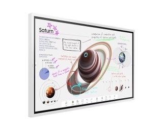 Интерактивен дисплей Samsung Flip PRO WM65B 65" 3,840 x 2,160, VA, 8ms, 350 cd/m2, 4000:1 Контраст, 4K Digital Flipchart TOUCH, Mirroring, Remote Management, Wi-Fi, Remote PC & Bluetooth Support, 2xHDMI 2.0, DP 1.2, RJ45, RS232, Tizen 6.5, Бял