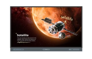 BenQ Board Pro RP6504, интерактивен дисплей, Android 13, 8GB, 128GB, 20Wx2 високоговорител + субуфер 16Wx1, AG, LBL(HW), FF, EyeSafe 2.0, сензорен, бутони, предни портове, писалки, дистанционно управление/Тем, Влажн, CO2, PM2.5, PM10, TVOC, CH2O, йонизатор, USB-C, RJ45 x2, OPS слот
