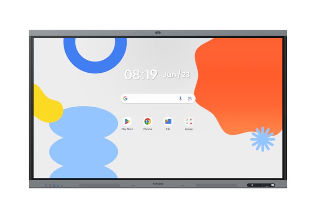 Samsung Interactive E-Board WA75FP 75" All-in-One Video Android OS 4K Digital Flipchart TOUCH 48MP Camera Wi-Fi, Черен