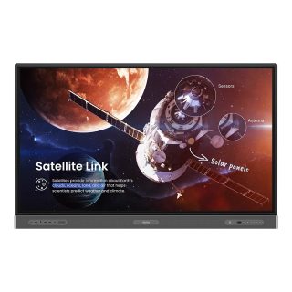 Интерактивен дисплей BenQ RP7503, 75" 4K UHD, образователен, антибактериално стъкло, 350 нита, 1200:1, 8ms, IR Touch (40 точки), 8GB RAM/64GB ROM, Android 11, включен стенен монтаж