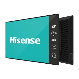 Hisense Digital Signage 43" GM series, 18/7. 4K, DLED, 60Hz, 500 nit, 1200:1, 8 ms, WiFi, BT 5.1, LAN, Android 11, VESA 300x300, Anti-glare, Black