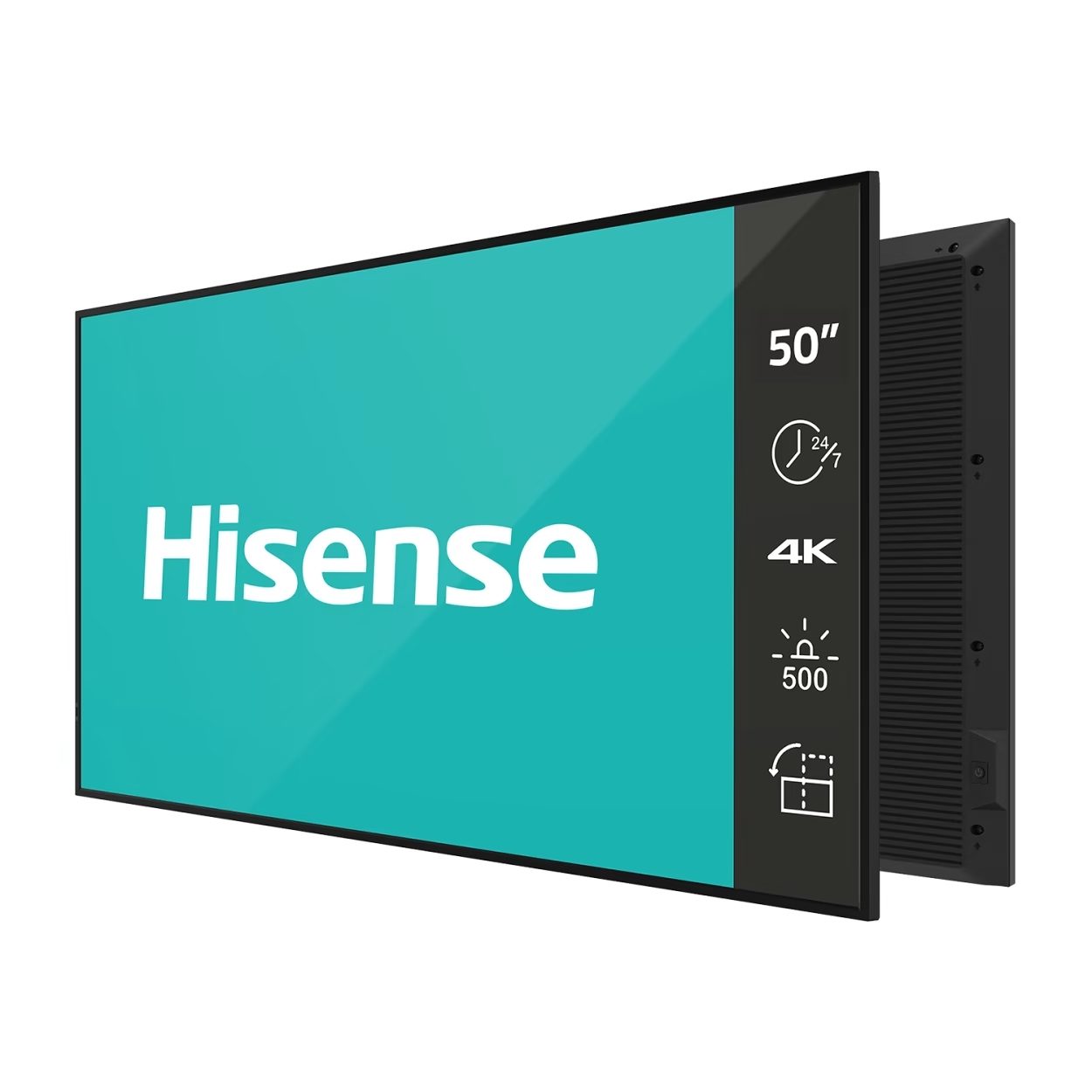 Hisense Digital Signage 50" DM серия ; 24/7, 4K, 500 нита, 8ms, 5000:1, Автоматична яркост, WiFi, BT 5.1, LAN, Android 11, VESA 300x300, Анти-отблясък