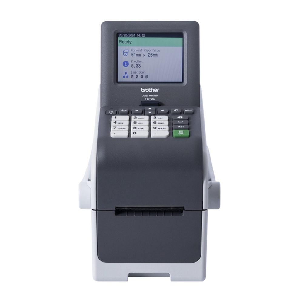 Brother TD-2350DSAH300 2" мрежов етикетен принтер (300dpi Touch screen) Wi-Fi / Bluetooth / дръжка