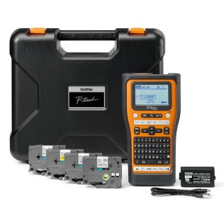 Brother PT-E560BTSP Преносима индустриална етикираща система + 1x TZe-FX231, TZe-S241, TZe-S251, TZe-S651