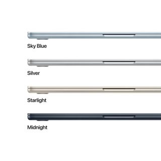 Apple MacBook Air 13.6: Apple M5 чип с 10-ядрен CPU и 8-ядрен GPU, 16GB, 512GB SSD - Небесно синьо