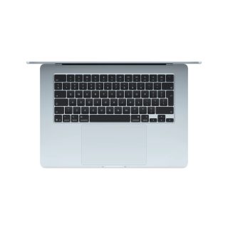 Apple MacBook Air 15.3: Apple M5 чип с 10-ядрен CPU и 10-ядрен GPU, 16GB, 512GB SSD - Небесно синьо