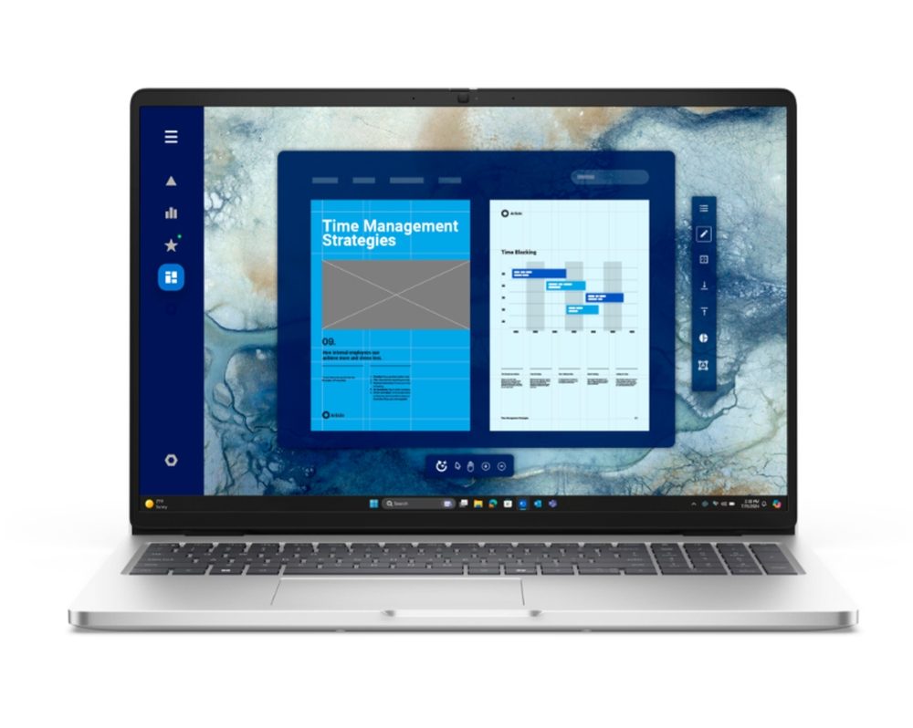 Лаптоп Dell Pro 16 PC16250, Intel Ultra 5 235U vPro (12 TOPS NPU, 12 ядра, до 4.9 GHz), 16" FHD+ (1920x1200) 300 нита AG