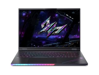 Игрален лаптоп Acer Predator Helios 18 AI, PH18-I71-93T3, Intel Core Ultra 9 290HX Plus, 18" WQXGA Mini LED 250Hz, 64GB DDR5, 2TB NVMe SSD, RTX 5080 16GB, Win 11 Pro, Черен